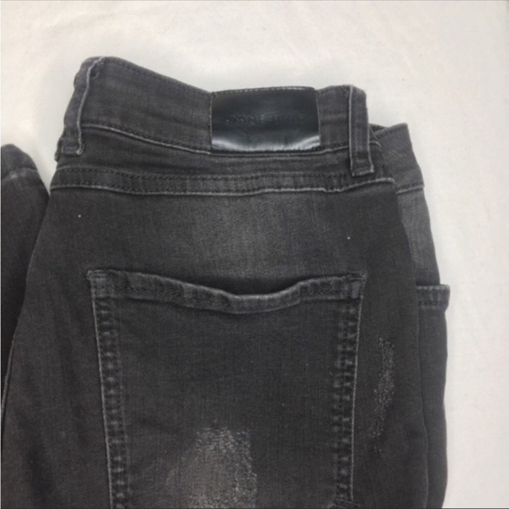 Anine Bing charcoal black distressed skinny jeans - Picture 6 of 8